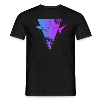 Deep Sea Triangle requin mysticisme cadeau - T-shirt homme - noir - Devant - AI Model Male 178 light (178cm)