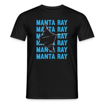Eleganter Manta Ray Ozeanliebhaber - Männer T-Shirt - Schwarz - Vorne - AI Model Male 178 light (178cm)