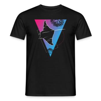 Manta Ray Dämmerungstanz - Männer T-Shirt - Schwarz - Vorne - AI Model Male 178 light (178cm)