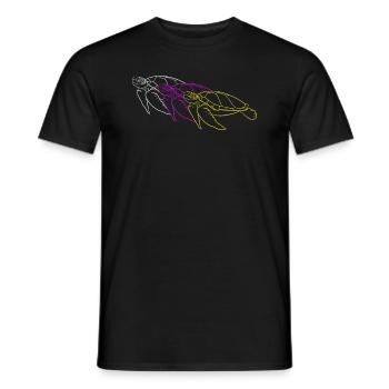 Trio tortues Sea Dream cadeau - T-shirt homme - noir - Devant - AI Model Male 178 light (178cm)
