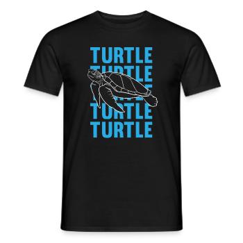 TURTLE Silhouette Word Art Gift - Men's T-Shirt - black - Front - AI Model Male 178 light (178cm)