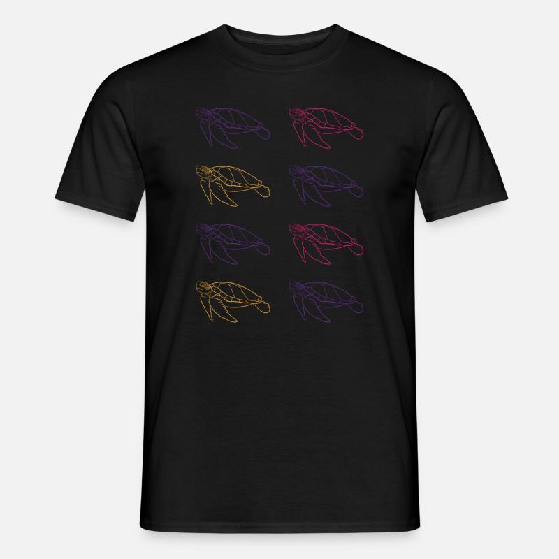 Schildkröten Harmonie Ozean Geschenk - Männer T-Shirt - Schwarz