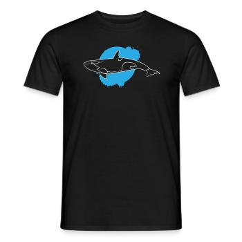 Ozeanischer Orca Silhouette Meeresliebe - Männer T-Shirt - Schwarz - Vorne - AI Model Male 178 light (178cm)