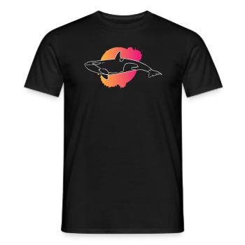 Ozeanischer Orca Silhouette Meeresliebe - Männer T-Shirt - Schwarz - Vorne - AI Model Male 178 light (178cm)