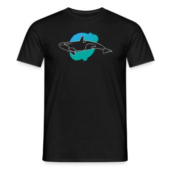 Ozeanischer Orca Silhouette Meeresliebe - Männer T-Shirt - Schwarz - Vorne - AI Model Male 178 light (178cm)