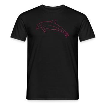 Freiheit des Ozeans Delfin Liebe Geschenk - Männer T-Shirt - Schwarz - Vorne - AI Model Male 178 light (178cm)
