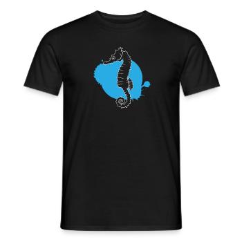 Silhouette Seepferdchen Ozean - Männer T-Shirt - Schwarz - Vorne - AI Model Male 178 light (178cm)