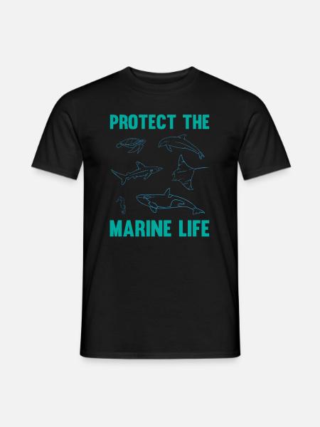 Sagittarius Marine Life Ocean Awareness - Men's T-Shirt - black