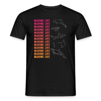 Oceanic Diversity Marine Life Conservation - Men's T-Shirt - black - Front - AI Model Male 178 light (178cm)