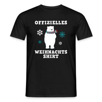 Eisbär Winterfreude Weihnachtszauber Shirt - Männer T-Shirt - Schwarz - Vorne - AI Model Male 178 light (178cm)