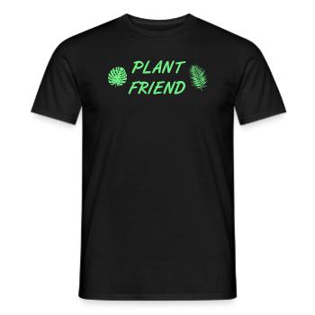 Plant Friend Green Heart for Botany - Men's T-Shirt - black - Front - AI Model Male 178 light (178cm)