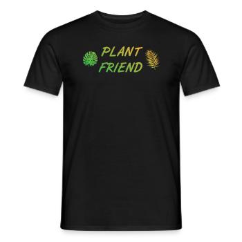 Plant Friend Green Heart for Botany - Men's T-Shirt - black - Front - AI Model Male 178 light (178cm)