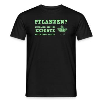 Pflanzenexperte mit Leidenschaft Motiv - Männer T-Shirt - Schwarz - Vorne - AI Model Male 178 light (178cm)