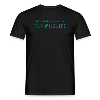 Preserve Nature - Protects Wildlife - Men's T-Shirt - black - Front - AI Model Male 178 light (178cm)
