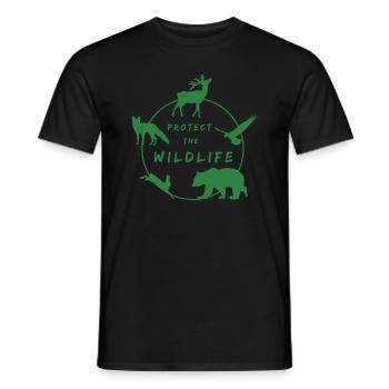 Protects Wildlife - Preserve Nature - Men's T-Shirt - black - Front - AI Model Male 178 light (178cm)