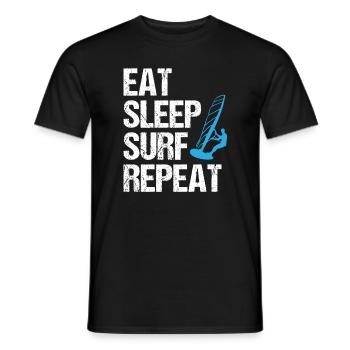 Surf rhythm - eat, sleep, surf - Men's T-Shirt - black - Front - AI Model Male 178 light (178cm)