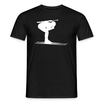 Biathlon skis Pure determination - Men's T-Shirt - black - Front - AI Model Male 178 light (178cm)