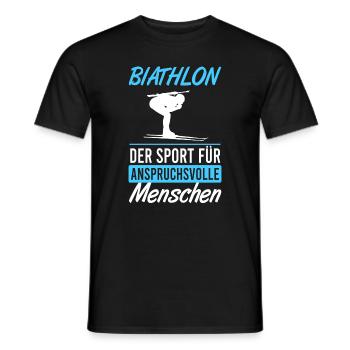 Biathlon – Défi et précision - T-shirt homme - noir - Devant - AI Model Male 178 light (178cm)