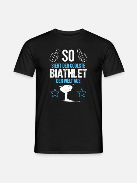Weltbester Biathlet – Coolness Pur - Männer T-Shirt - Schwarz