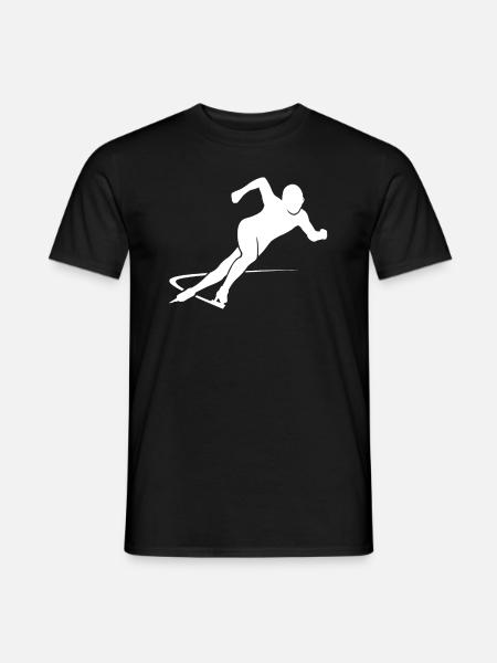 Dynamic Speed Skating Silhouette Gift - Men's T-Shirt - black