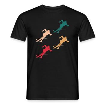 Farbenfrohes Eiskunstlauf Team Geschenk - Männer T-Shirt - Schwarz - Vorne - AI Model Male 178 light (178cm)