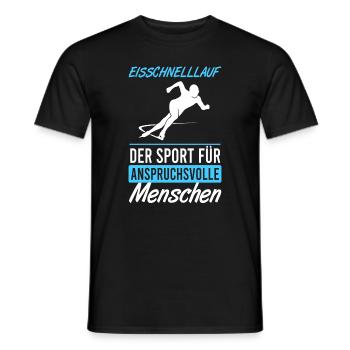 Schaatsen voor fijnproevers cadeau - Heren T-shirt - zwart - Voor - AI Model Male 178 light (178cm)