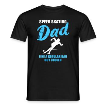 Cool Speed Skating Dad Gift - Men's T-Shirt - black - Front - AI Model Male 178 light (178cm)