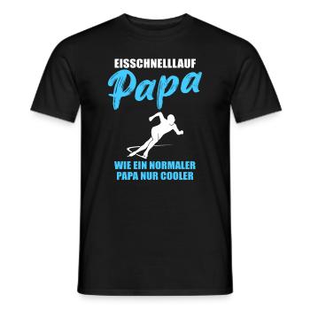 Eisschnelllauf Papa Cool Geschenk - Männer T-Shirt - Schwarz - Vorne - AI Model Male 178 light (178cm)