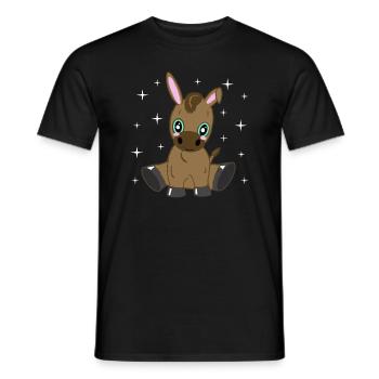Niedlicher Esel Sternenzauber Geschenk - Männer T-Shirt - Schwarz - Vorne - AI Model Male 178 light (178cm)