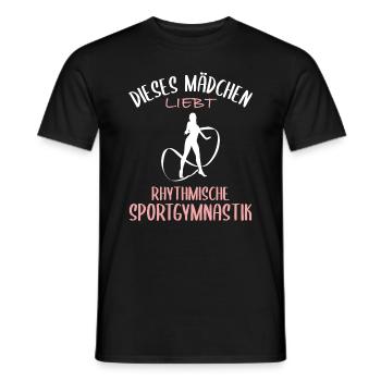Mädchen liebt Rhythmische Gymnastik - Männer T-Shirt - Schwarz - Vorne - AI Model Male 178 light (178cm)
