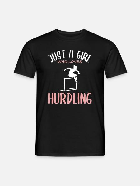 Hürdenlauf-Liebe - Mädchenpower - Männer T-Shirt - Schwarz