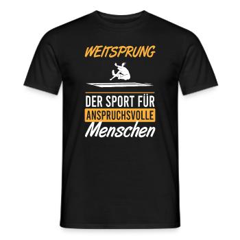 Elite Weitsprung - Männer T-Shirt - Schwarz - Vorne - AI Model Male 178 light (178cm)
