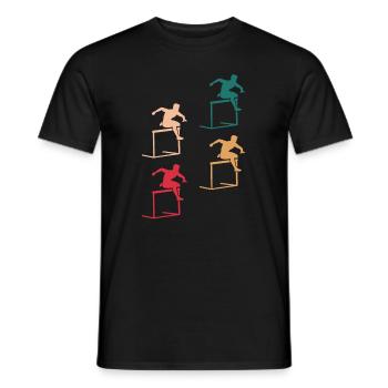 Bunte Hindernislauf Action Geschenk - Männer T-Shirt - Schwarz - Vorne - AI Model Male 178 light (178cm)