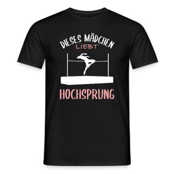 Fille Aime La Passion Du Saut En Hauteur - T-shirt homme - noir - Devant - AI Model Male 178 light (178cm)