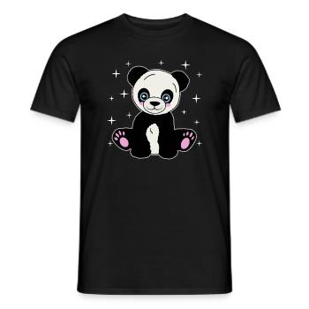 Kuschelpanda unter Sternen - Männer T-Shirt - Schwarz - Vorne - AI Model Male 178 light (178cm)
