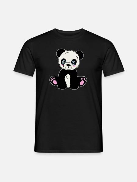 Adorable Panda Friend - Men's T-Shirt - black