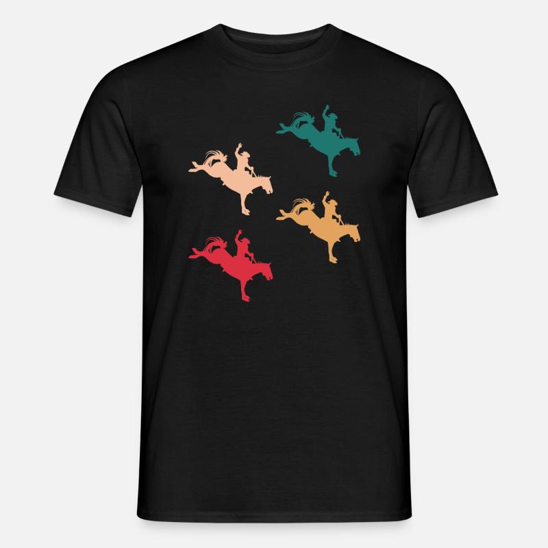 Rodeo-Showdown in Farbe - Männer T-Shirt - Schwarz
