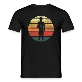 Sunset with a guarantee of happiness - Men's T-Shirt - black - Front - AI Model Male 178 light (178cm)
