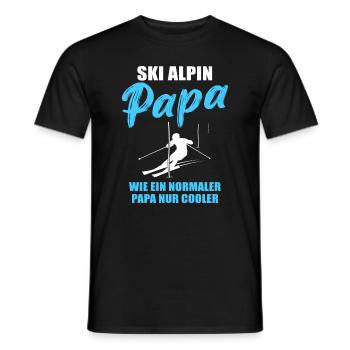 Alpiner Ski-Papa Geschenk - Männer T-Shirt - Schwarz - Vorne - AI Model Male 178 light (178cm)