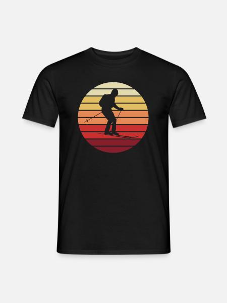 Sunset on Ski Gift - Men's T-Shirt - black