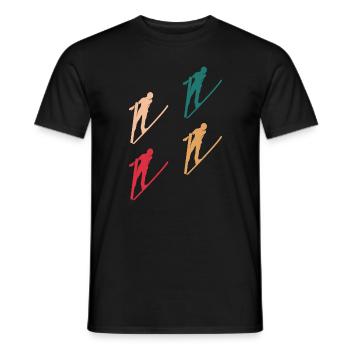 Pulls colorés - T-shirt homme - noir - Devant - AI Model Male 178 light (178cm)