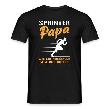 Cool Sprinter Papa Fast Lane - T-shirt homme - noir - Devant - AI Model Male 178 light (178cm)