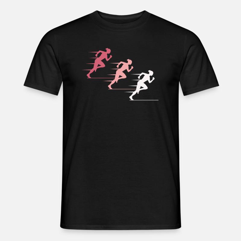 Bunte Sprinterinnen Elite - Männer T-Shirt - Schwarz