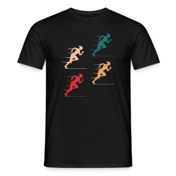 Colorful Sprinters Elite - Men's T-Shirt - black - Front - AI Model Male 178 light (178cm)