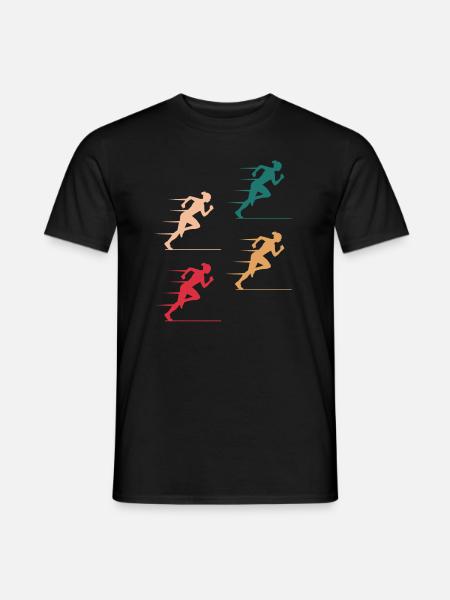 Bunte Sprinterinnen Elite - Männer T-Shirt - Schwarz