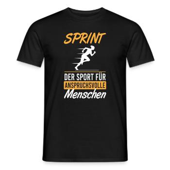 Elite Sprint – Sport with high standards - Men's T-Shirt - black - Front - AI Model Male 178 light (178cm)