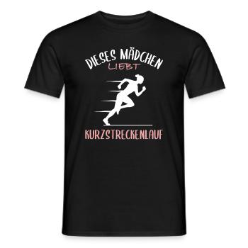 Sprintliebe – Für schnelle Mädchen - Männer T-Shirt - Schwarz - Vorne - AI Model Male 178 light (178cm)