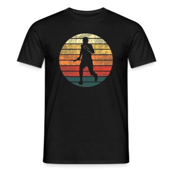 Relay Runner Sunset Silhouette - Men's T-Shirt - black - Front - AI Model Male 178 light (178cm)