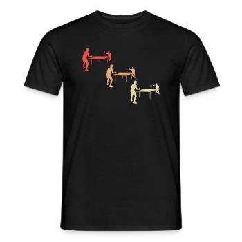 Conception colorée de match de tennis de table - T-shirt homme - noir - Devant - AI Model Male 178 light (178cm)