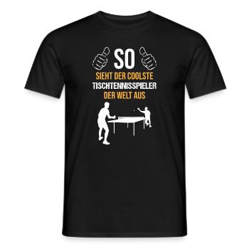 This is what the coolest player in the world looks like - Men's T-Shirt - black - Front - AI Model Male 178 light (178cm)